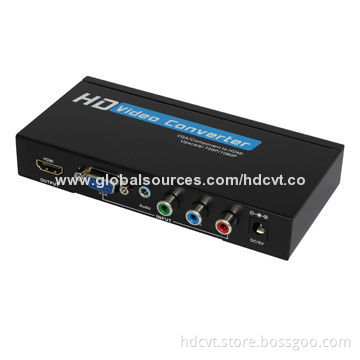 VGA/Component + Audio to HDMI Converter, 1,080P with USB Multimedia PlayerNew